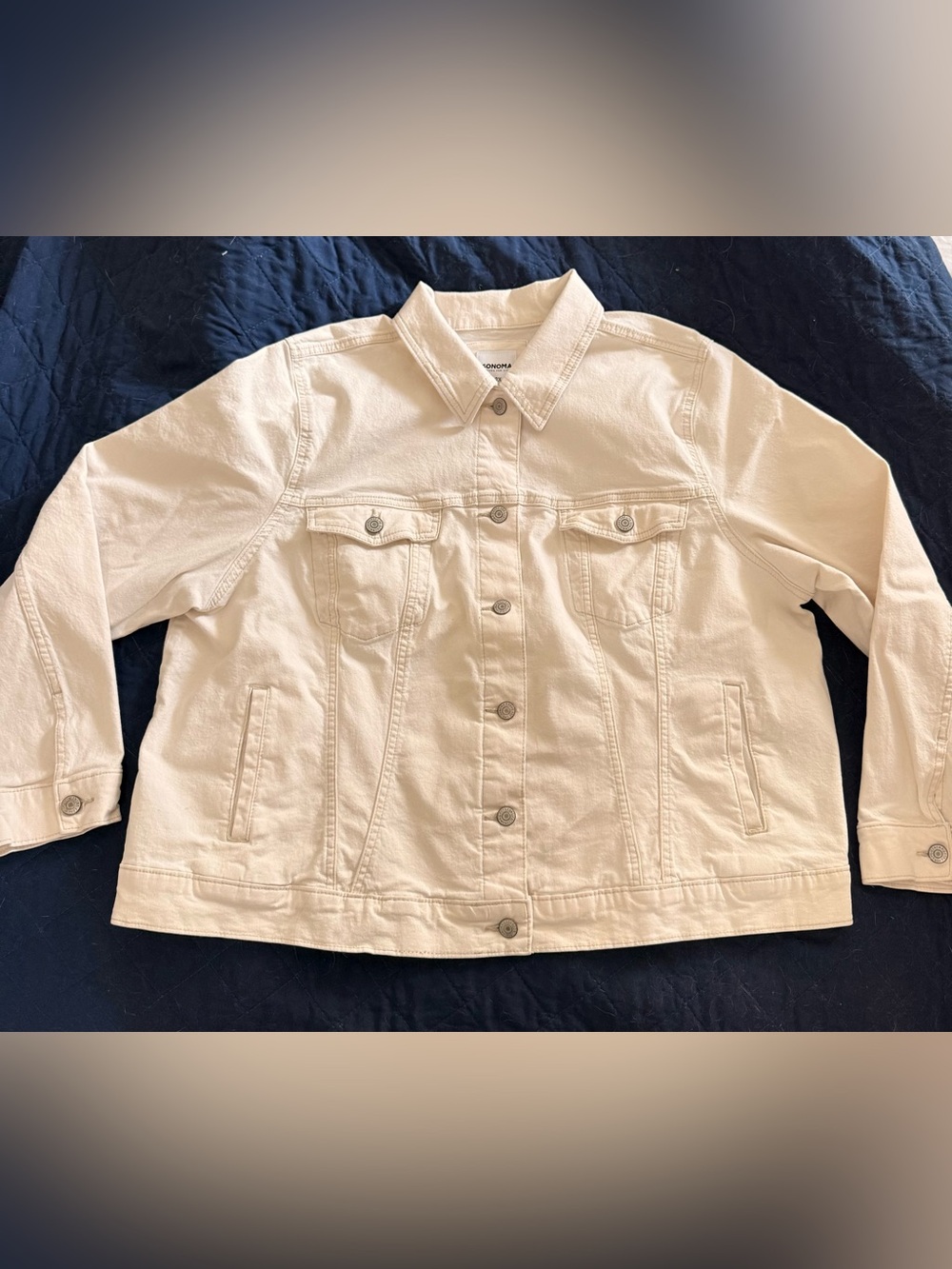 Winter white (cream) denim jacket Size 2X